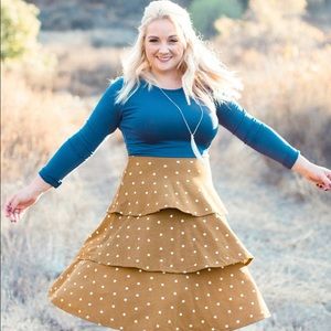 Lularoe “Georgia” dress - layered peplum dress